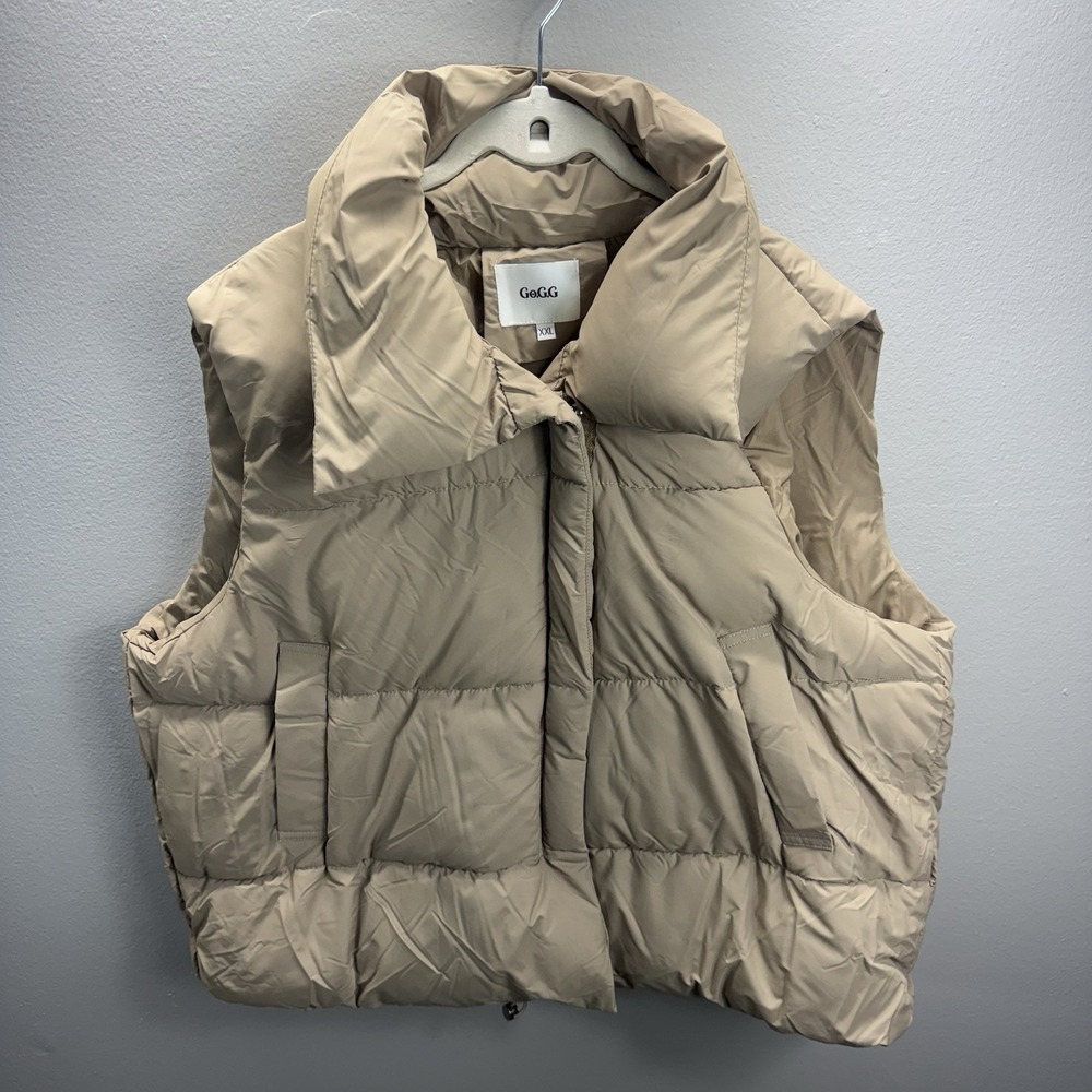 Go.G.G Tan Puffer Vest Size XXL